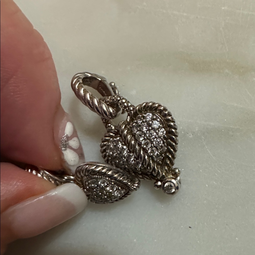Judith Ripka Silver silver Heart Pendants - Picture 4 of 5